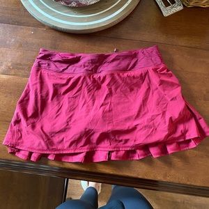 Red Lululemon skirt